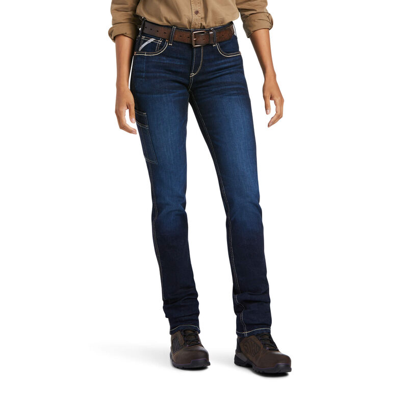Ariat Jeans Damen - Rebar Perfect Rise Work Flex Riveter Slim Leg DunkelBlau ( PDGUT-4360 )